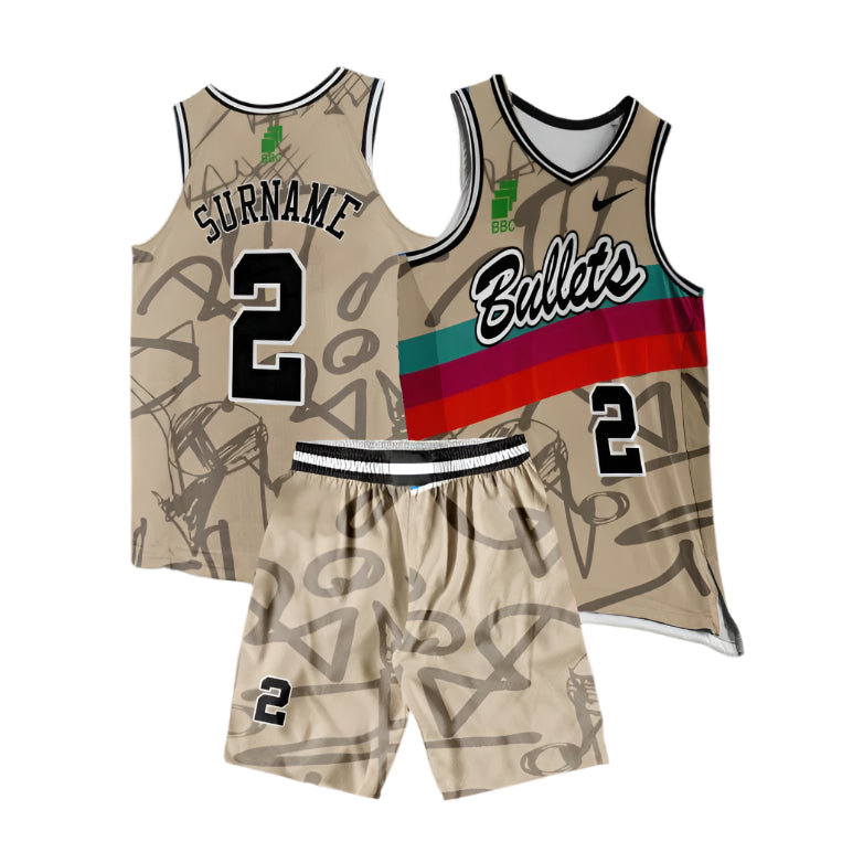 Abstract Graffiti Design Basketball Jersey Sando