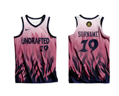 Fiery Gradient Design  Basketball Jersey Sando