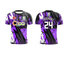 Dynamic Purple & Black Design Jersey