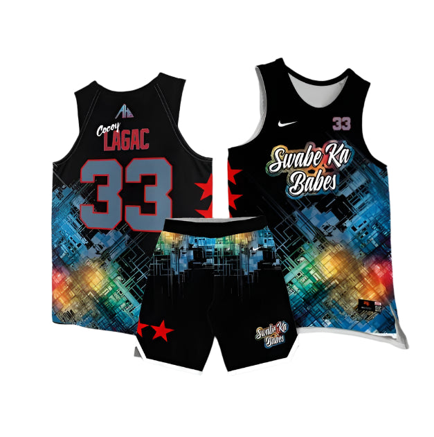 Dynamic Graphic Print  Basketball Jersey Sando